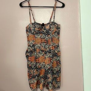Black/Orange/Gray Romper size Small